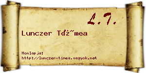 Lunczer Tímea névjegykártya